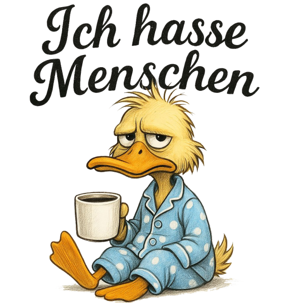 Unisex T-Shirt mit Aufdruck "Ich hasse Menschen"